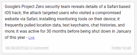 JohnFiorello's tweet photo. Holy crap, @Apple! @AppleSupport This is crazy. 30 months!? Chat histories!? Text keychains!? #safari and #ios was generally accepted to be safe... this is really bad news. I'm really surprised (but I know I shouldn't be) #security #fail #softwarefail #applehack #appleattack https://t.co/NkAs8bTTeH