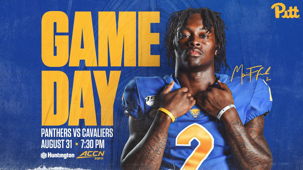 Pitt_FB's tweet photo. Finally... it's GAMEDAY!
pres. by @Huntington_Bank

Pitt 🆚 Virginia 
📍 Heinz Field 
⏰ 7:30 p.m. 
📺 @ACCNetwork 
🔊 @937theFan 

#H2P https://t.co/lkUxHxxUhb