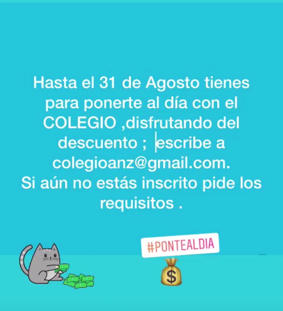 coanz1's tweet photo. Pide tu saldo al correo colegioanz@gmail.com https://t.co/p40CFHn8gW