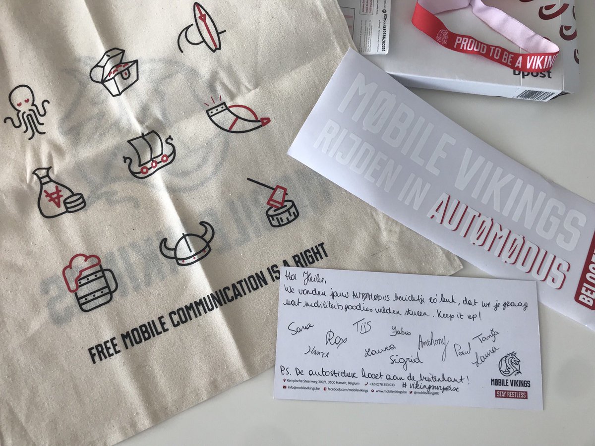 HaikuVdb's tweet photo. Wat een leuke post vandaag 😁 Bedankt @mobilevikingsBE ! #proudtobeaviking #autømødus https://t.co/5XQFMEB9I6