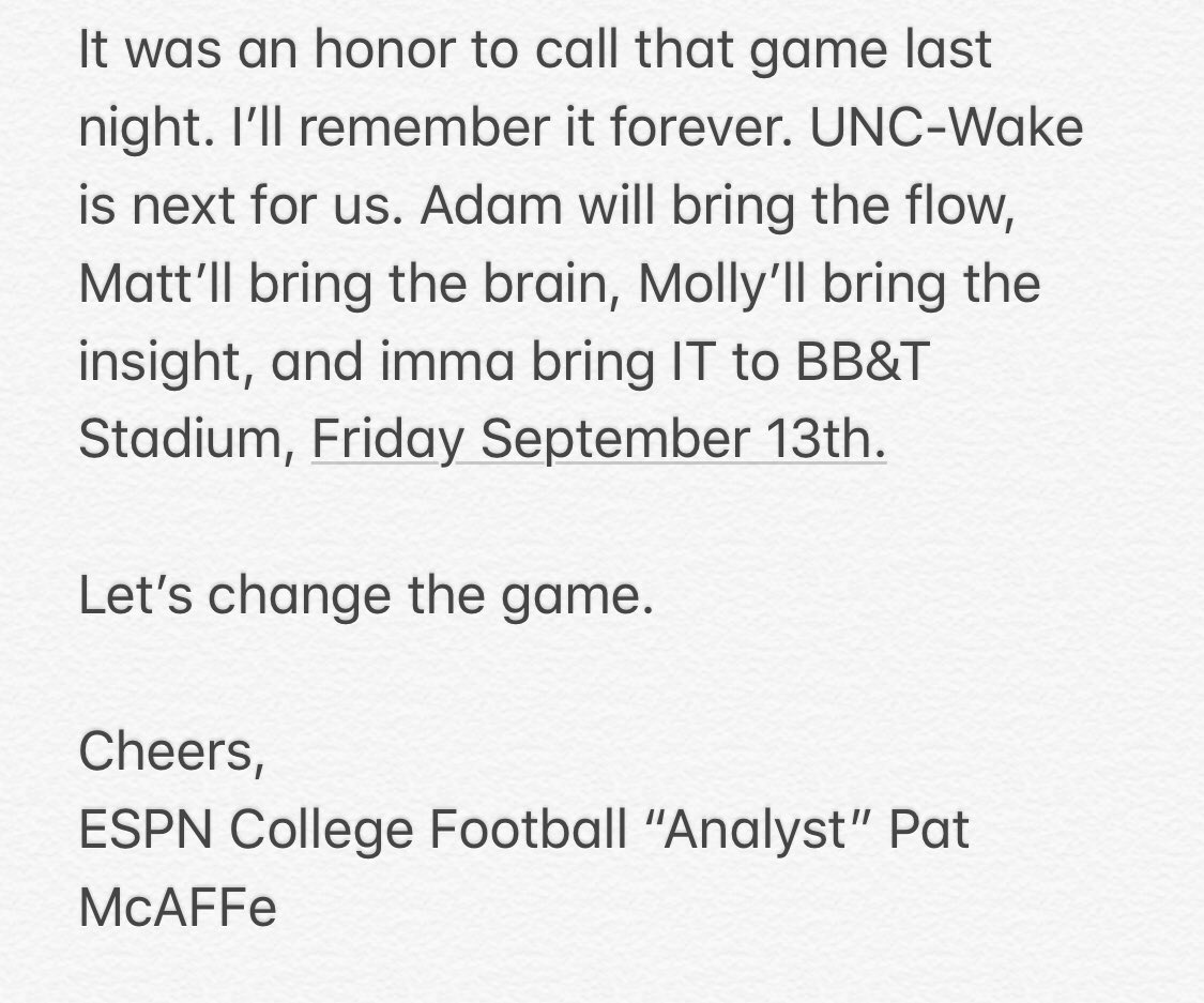 PatMcAfeeShow's tweet photo. #TNFonESPN, my thoughts... https://t.co/oB7OyVmwYJ