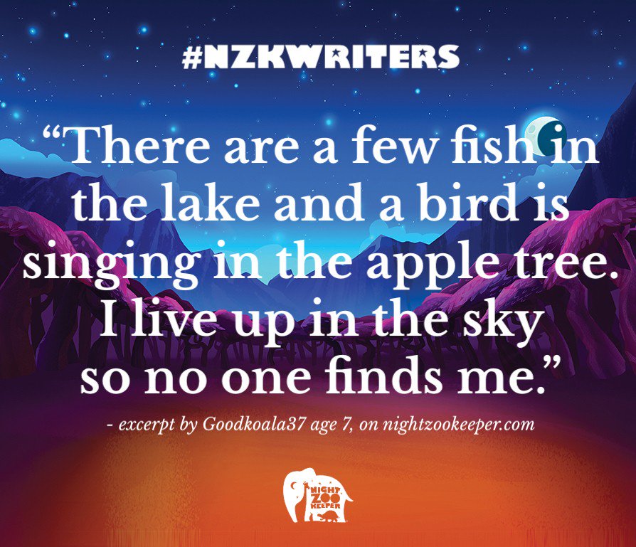 Here at Night Zookeeper, #writing is what it's all about! 🎉We're proud to showcase some fantastic new writing produced by our children. 📝Here's a snippet from 7 year old, Goodkoala37, who wrote about an 'Island in the Sky'! 🏝🌌Great job! #writingrocks #NZKWriters #creativity