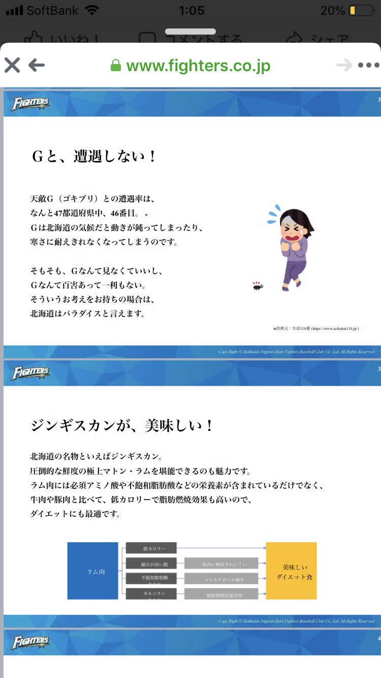 北海道に住むメリット！日ハムの球団職員募集ページの家族説明用資料を見て北海道いいなと思いました。