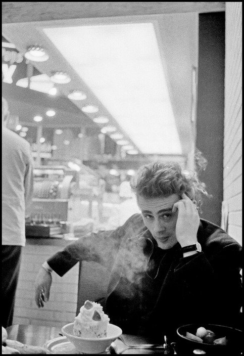 I'll have what he's having James Dean by Dennis Stock, NY, 1955 #Diner