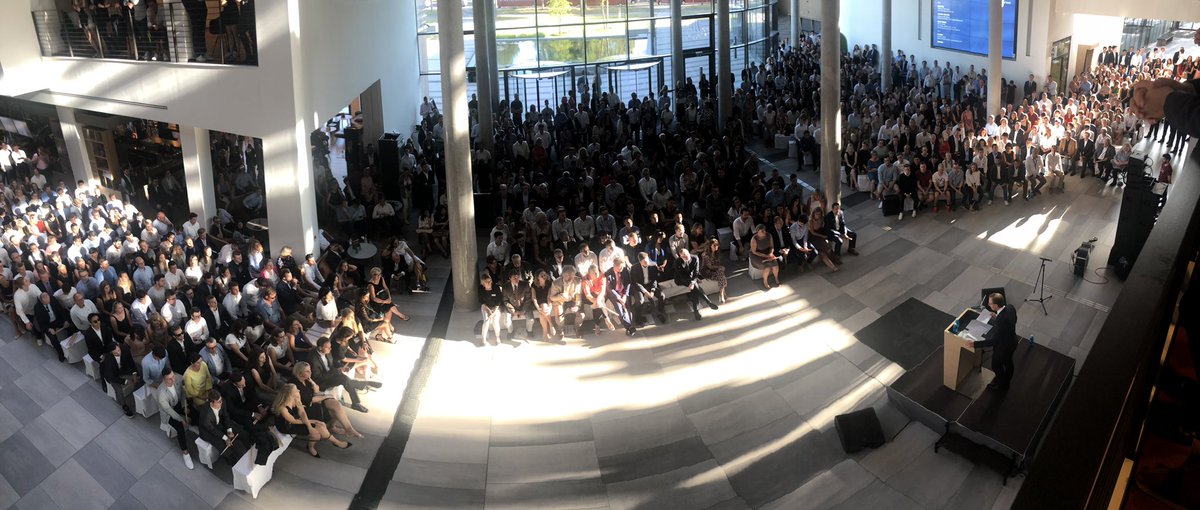 om_fs's tweet photo. What a view for the opening ceremony @FrankfurtSchool! 1100 new Bachelor and Masters students and their guests! Lucky we have a new campus! https://t.co/FpvHbQwEWs