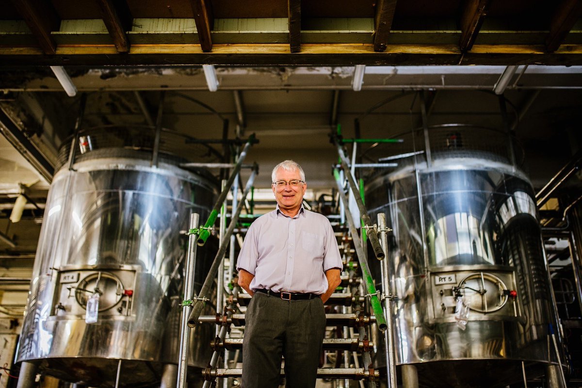 BriggsonBeer's tweet photo. Brian Yorston, head brewer @ThwaitesBrewery &amp; one of the most respected brewer’s in the industry, retires after 40years in the trade today. Brian started @Caledonian Brewery. He has also brewed @Vaux,Ushers of Trowbridge, @ShepherdNeame &amp; @Wadworth. All the best my friend. 🍻👏 https://t.co/fgObfJFf8B