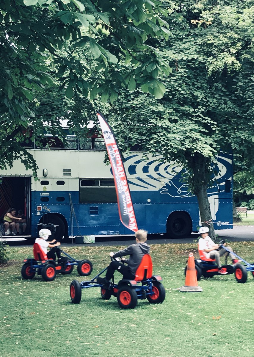 InvolveTees's tweet image. Thanks for having us this morning @BillinghamTC we have such good fun for our final Friday Funday in John Whitehead Park. #youthbus #gokartfun  We love working on our home patch it has made the start of the weekend go with a bang.