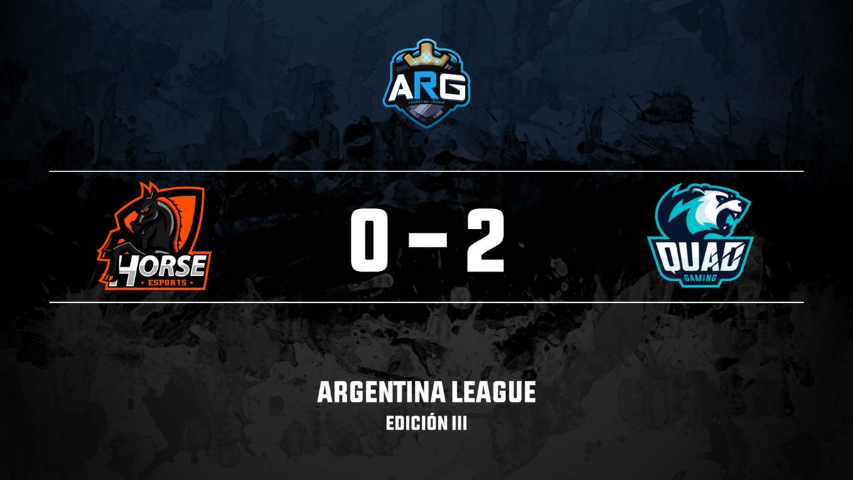 #ARGLeague #Split3

Split 3 I Resultados

Jornada 4 I Día 1 I Match 3

@QuadGamingCR se impone a <a href="/HorseSports_GG/">Horse eSports</a> por 2-0. De este modo los osos están cada vez más cerca de asegurar su pase a Playoffs, mientras los raiders empiezan a mirar de cerca la zona de promoción-descenso.