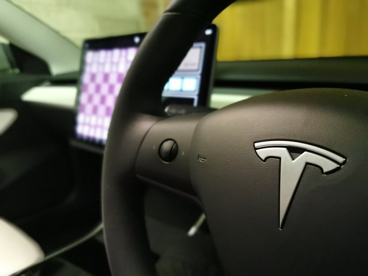 lsuliga's tweet photo. ...and then I found myself sitting in the garage, listening to the new @Tool album while losing a game of chess with my car. How's your Friday night been? @Tesla #Model3 #Model3UK #fearinoculum https://t.co/ae9mNMIG0V