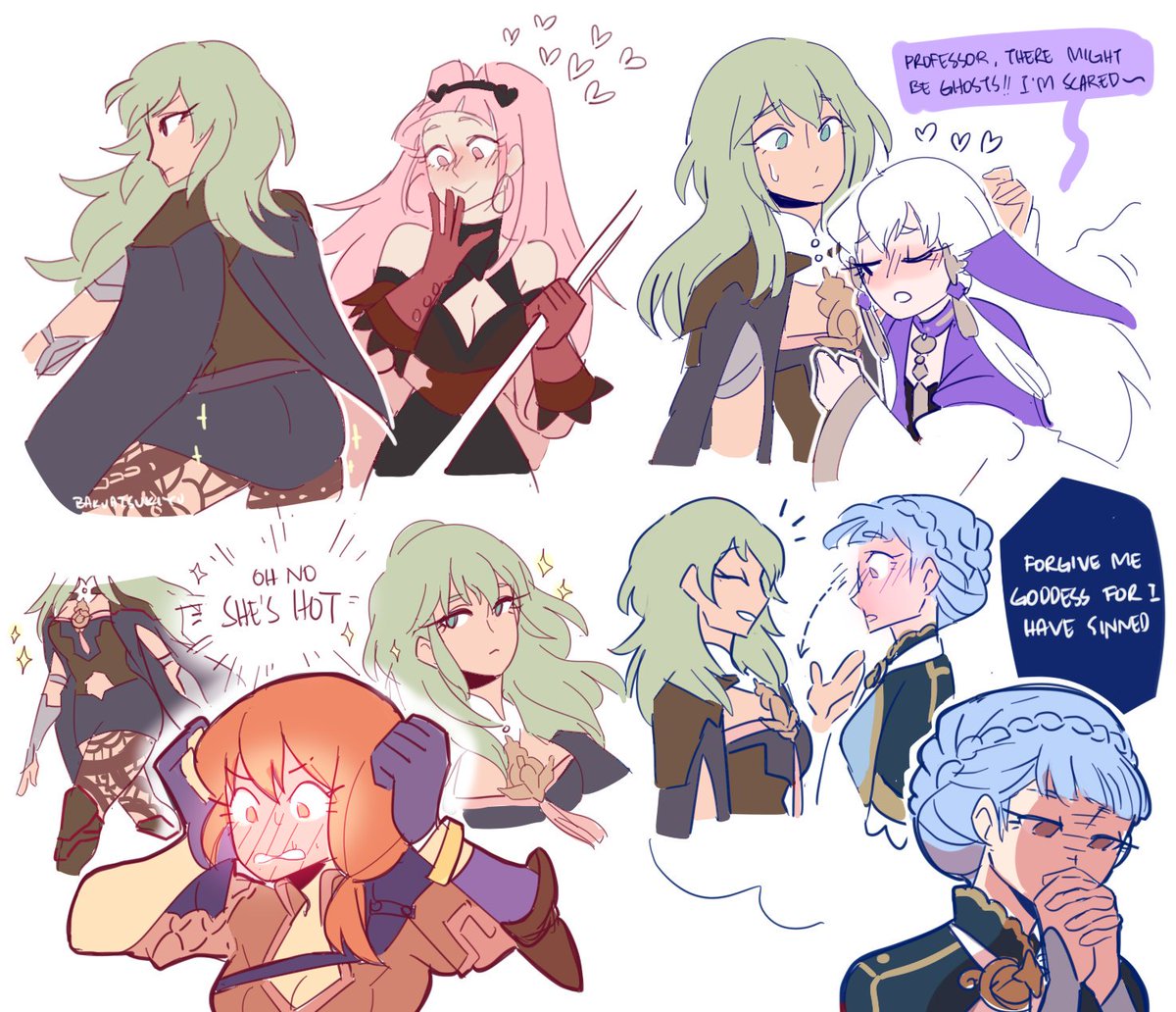 The girls ❤️ f!Byleth :')))
(Including one special guest)

--
#fe3h