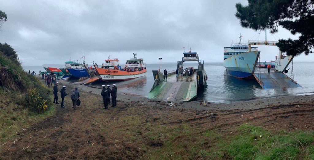 Con más de 150 efectivos navales y 7 patrulleras La Gobernación Maritima De Castro brindó seguridad marítima a los más de 1900 fieles que se congregaron en la Isla Caguach para celebrar a su Patrono el Nazareno. Se establecieron ptos de control en Castro Dalcahue Achao y Caguach