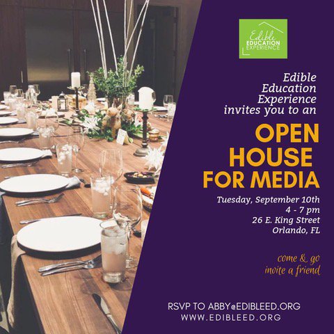 EdibleEdExp's tweet image. Open House for anyone in media, marketing, tourism, photography, event planners and chefs! Stop by for hands-on light bites and mocktails while you learn more about the Emeril Lagasse Foundation Kitchen House &amp;amp; Culinary Garden. 

We can’t wait to see you there!