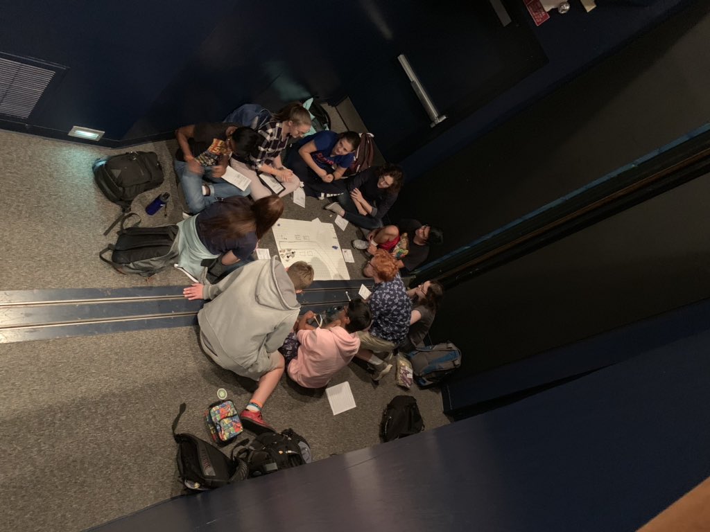 conant_theatre's tweet photo. The adventurers have started their first campaign! So excited to have students and staff sharing a passion. #DandD #SheKillsMonsters #Gerblins #CougarPride https://t.co/qbECVZkLRw
