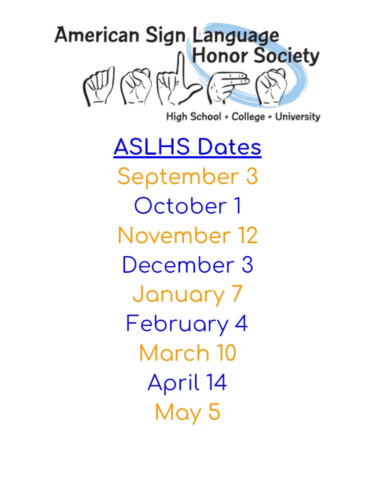Our 2019-2020 meeting dates!! 🎉