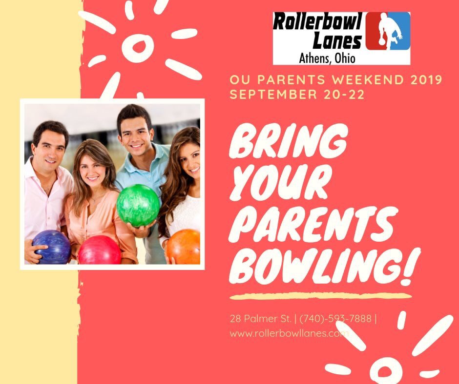 🚨🚨Attention OU students! Rollerbowl Lanes is a great place to bring your parents for Parents Weekend 2019! Is your best friends parents in town as well? Bring them along too🎳