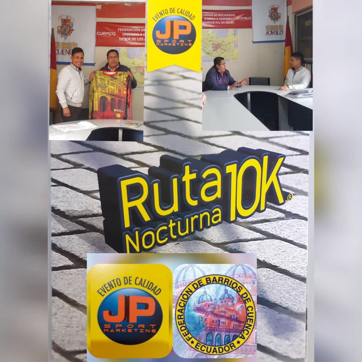 BarriosCuenca's tweet photo. Gracias a @jeffersonperezq  por tener presente siempre a la Feración de Barrios Cuenca y hacernos la cordial invitación a este evento deportivo que tiene como finalidad promover la cultura.  @pedropalaciosu  @aaguilararizaga @AzuayPrefectura @mariapaularomo @juanquio_1981 https://t.co/EIWZfMtVQP