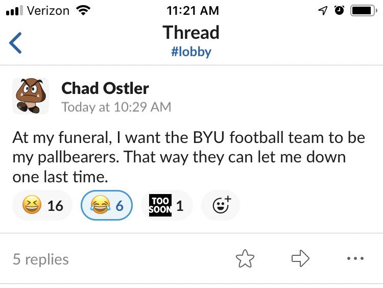 camjamholt's tweet photo. From a coworker... this is gold! #HolyWar #NineIsHere https://t.co/Hu8Ib4Mf6i