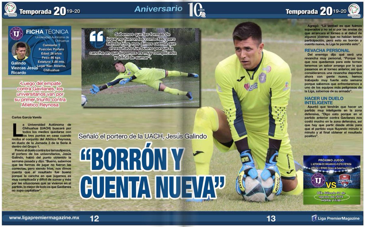 UACHFC's tweet photo. Liga Premier Magazine...
https://t.co/4mcF7CCkvJ

#uach_fc #losdelau #TodosSomosUACH #DeportesCUU #lptemporada19i20 #RenovacionUniversitaria https://t.co/F5dGKnyeRt