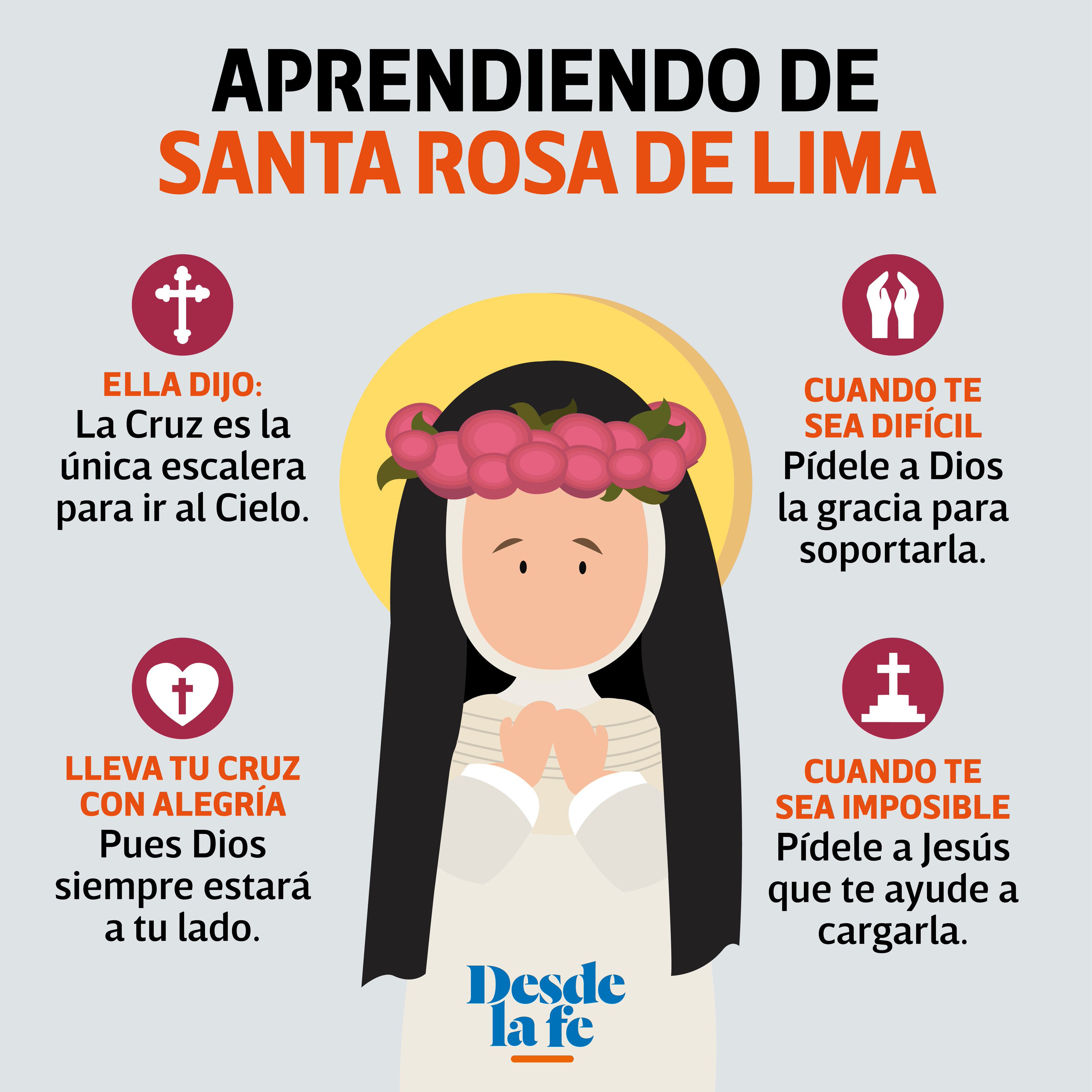 Desde la fe on X: "Aunque la fiesta universal de Santa Rosa de Lima es el  23 de agosto, en muchos países de América la celebramos el 30 de agosto.  <a href=