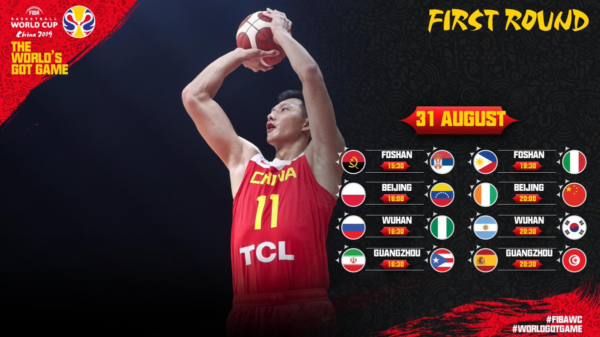 The 18th #FIBAWC tips-off in China today!

📽 worldcup.basketball/watch
📲 go.fiba.com/FIBAWCapp
✍ go.fiba.basketball/LiveBlog_World…

#WorldGotGame