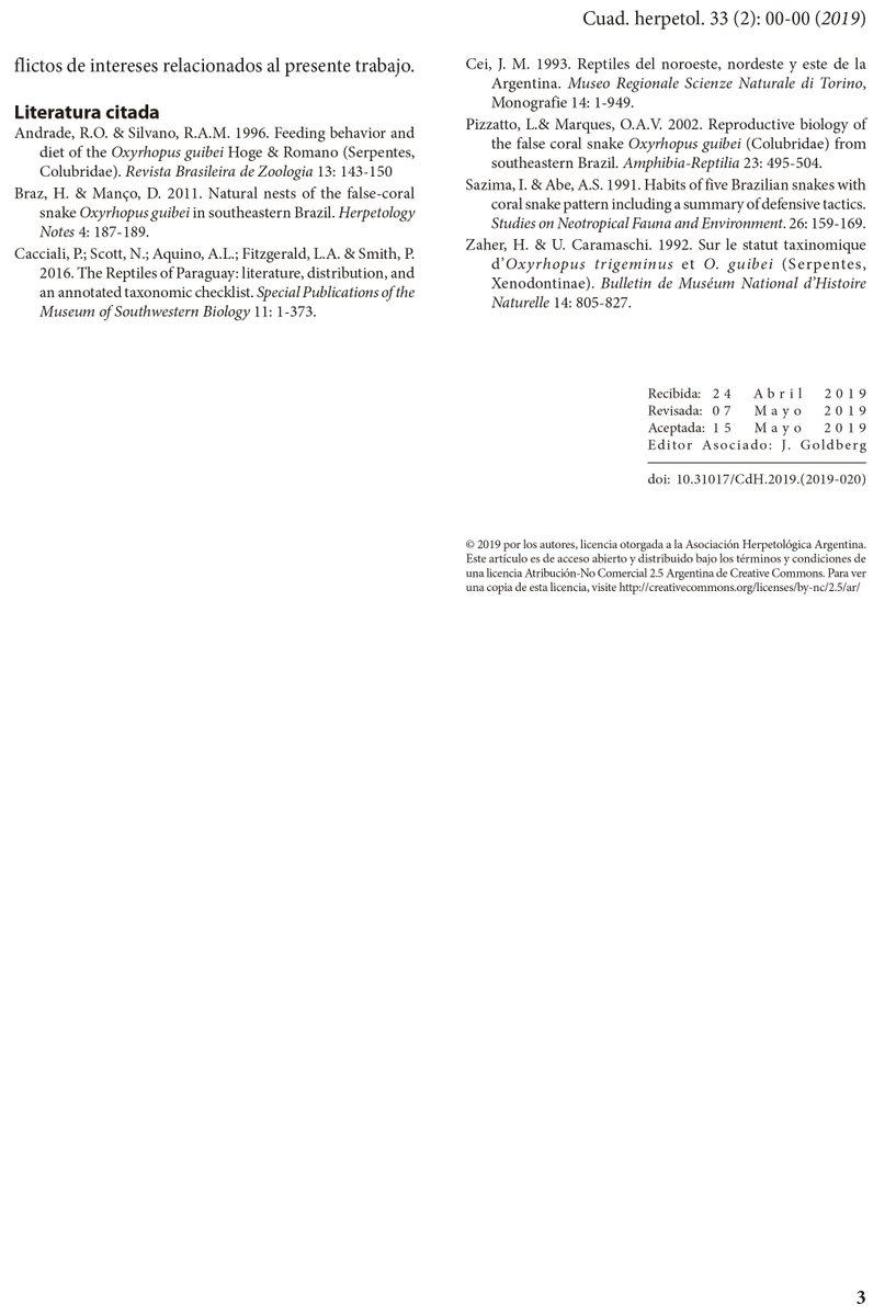 ATranschaco's tweet photo. Ampliación del área de distribución de Oxyrhopus guibei
Hoge &amp; Romano, 1977 en Paraguay. #EnParaguayHacemosCiencia https://t.co/DbyiUoM0Ub