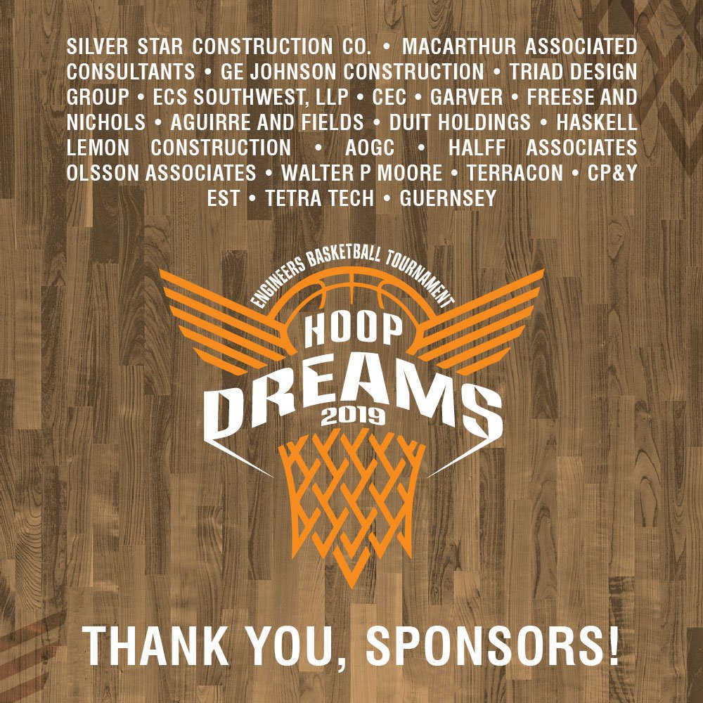 Connect_CEC's tweet photo. (1/2) Thank you to all of our sponsors for supporting the 2019 Hoop Dreams tournament! Without you, it would not be possible. We are looking forward to Sept 14th! • @SSC_OK @MACengineers @gejcc @NewsFromECS @garverusa @FreeseNichols • #HoopDreams2019 #GSBR #ConnectCEC #Bball https://t.co/YhLmdfWiEy
