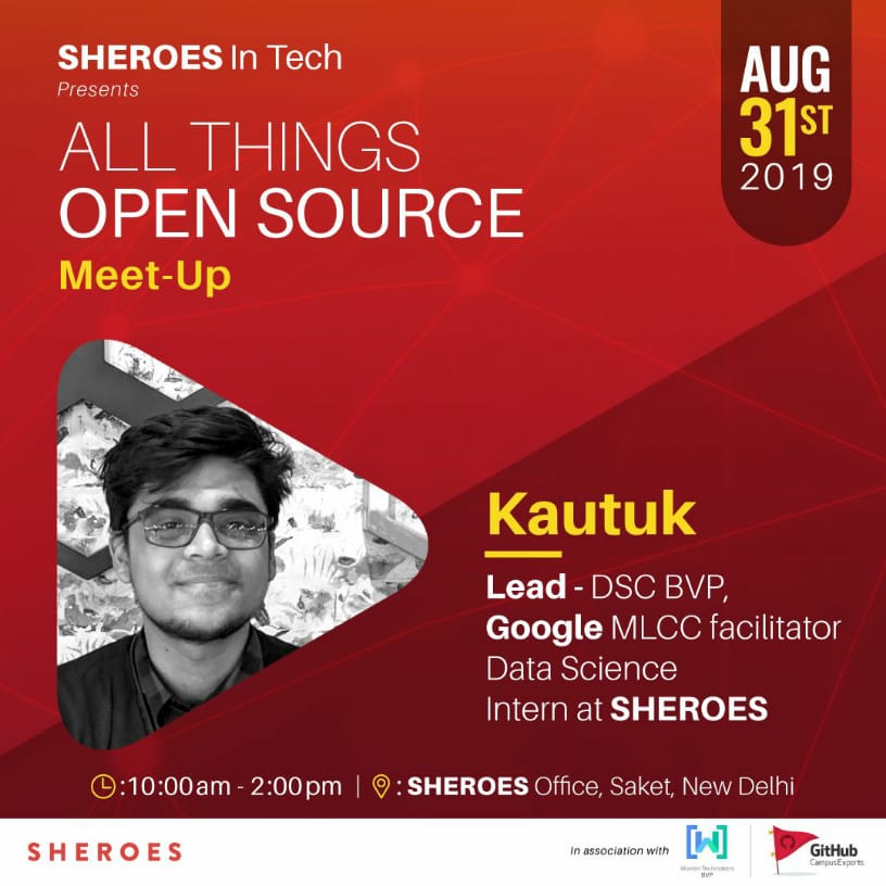 Kautukkundan's tweet photo. Will be taking a workshop on Open Source Development tomorrow at @sheroes along with @GunnikaBatra
Aiming for an increased participation of girls in Open Source! ๐ฅ #TakeCharge
#SHEROESMeetsTech
@Sairee https://t.co/onqJI2owHb