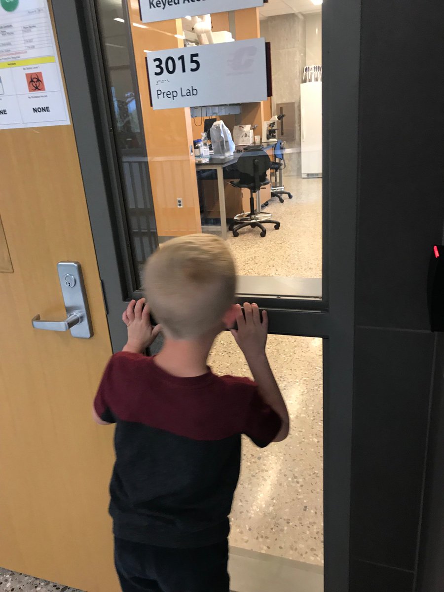 jf_davidson's tweet photo. #lifeatcentral Took my #futurechip to the BioSciences building today. He loved looking at the plants, fish, and peeking in to the science labs. #fireup #sciencekid #classof2035 https://t.co/UBJzrehEhq