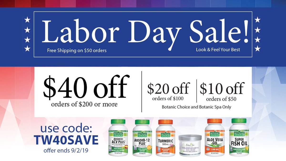 BotanicChoice's tweet photo. We know you work hard - spend this 3-day weekend treating yourself & your body! Save ๐ฒ๐ฒ on Botanic Choice & Spa products + free shipping on orders $50+ https://t.co/ENyMSxinAT
#healthychoices #treatyourself #botanicchoice https://t.co/nKd6yGwR59