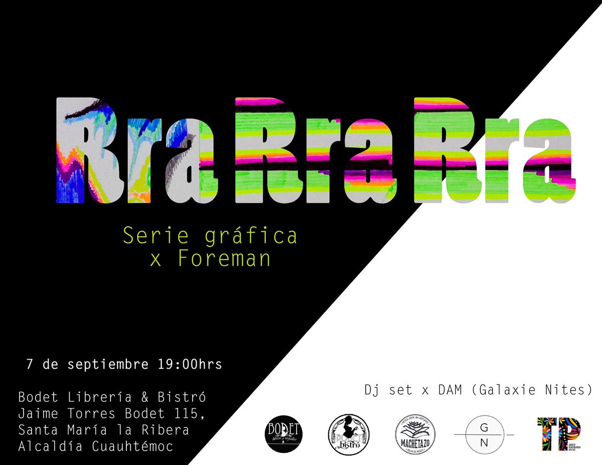 BodetBistro's tweet photo. Próxima semana. Inauguración de Expo Rra Rra Rra 
#artexhibition #djset #tejiendopueblos #MePoneLaPielChinita https://t.co/YDu5ki87V0