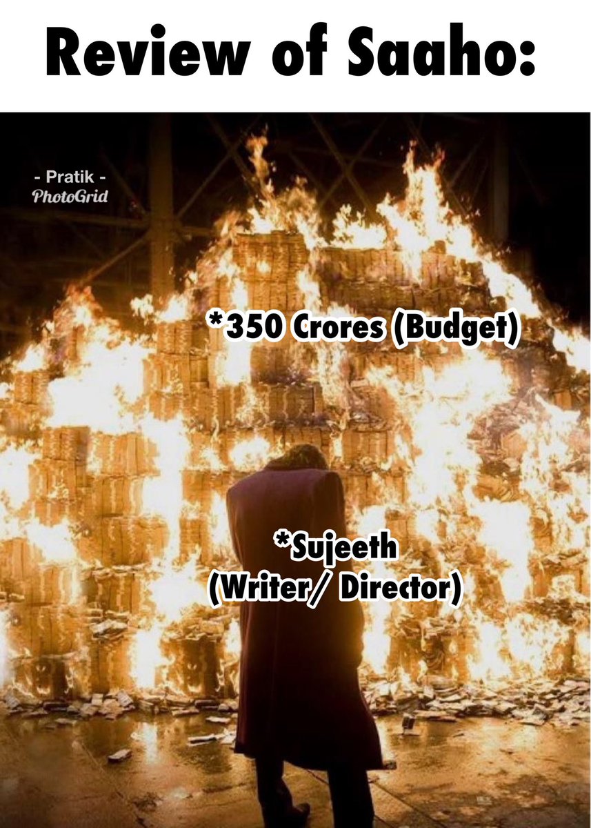 full_shining's tweet photo. Some men just want to watch the world burn.
#Saaho #SahooReview #sahoomovie #sahooday #SahooFever https://t.co/5xaHaRPRfS