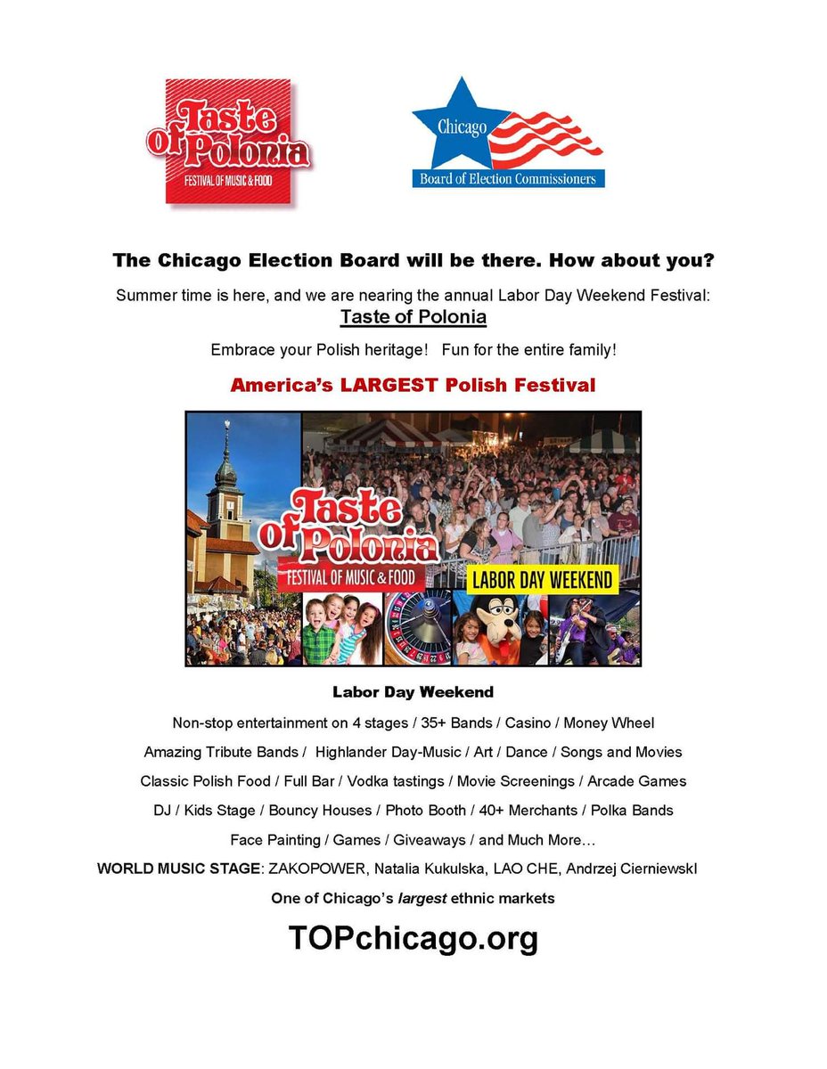 ECoordChicago's tweet photo. We'll be registering voters this weekend at Taste of Polonia in Jefferson Park! #stopby #sayhi #register #vote #primary2020 https://t.co/VT8C5G06Ly