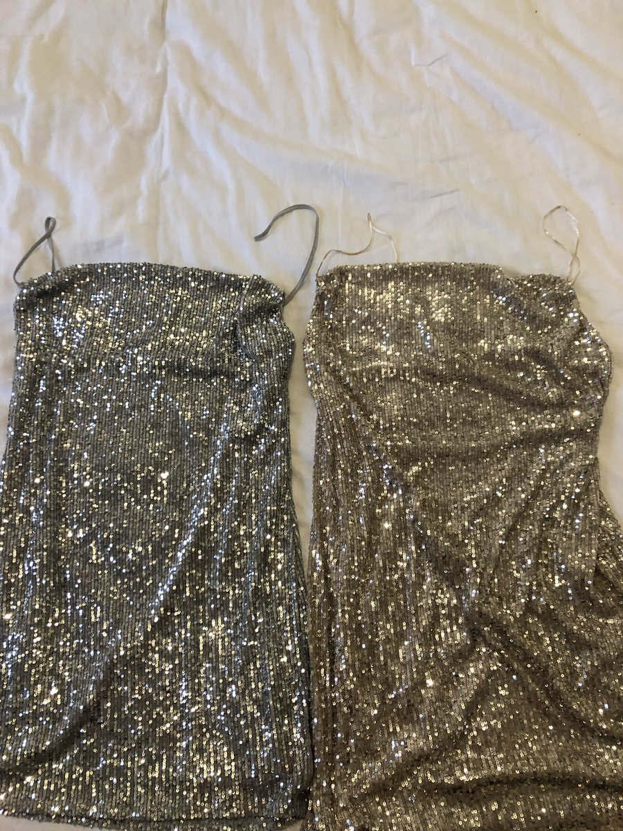 AnnaFergiee's tweet photo. @Topshop I’ve ordered the same dress in 2 sizes and they are different colours.... also one strap is completely broken... I paid for next day delivery and had a 25% discount code and now neither of them are correct! https://t.co/4k6OdQW9YH