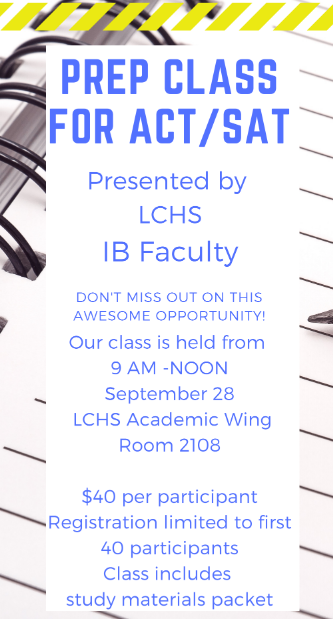 ib4lee's tweet photo. We are now offering a prep class for the SAT/ACT!  Come join us on Sept. 28 from 9 to Noon!  It is ONE week before the Oct. 5 SAT! It is $40.00. @LCHS_Sanford_NC @leecoschoolsnc  Register here: https://t.co/L4BmMUrIVW https://t.co/ofxmLkXGDR