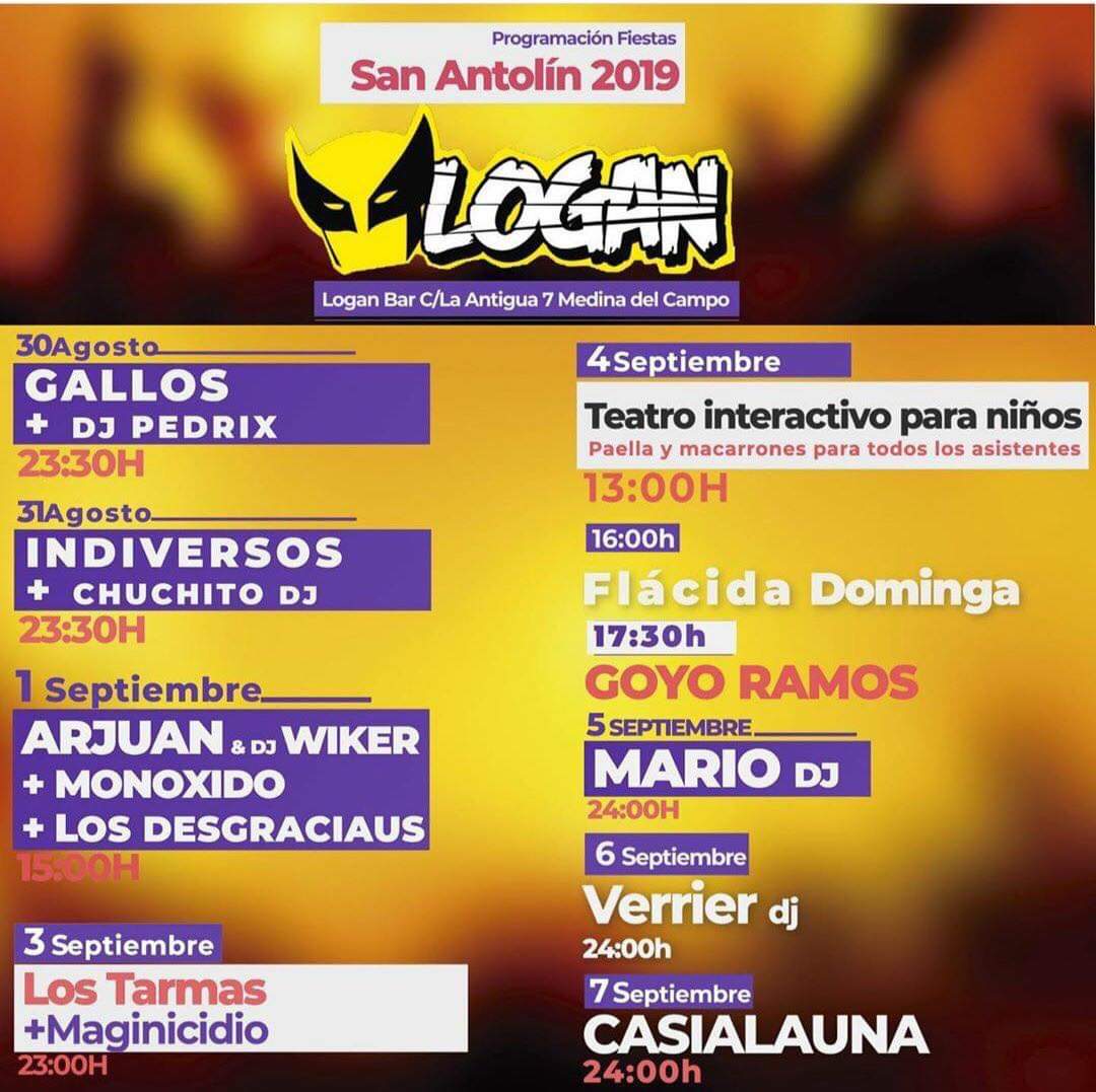 🎸 Este domingo última ración de menosunismo de la temporada. En el bar Logan de Medina del Campo a partir de las 15 hs. 🍷