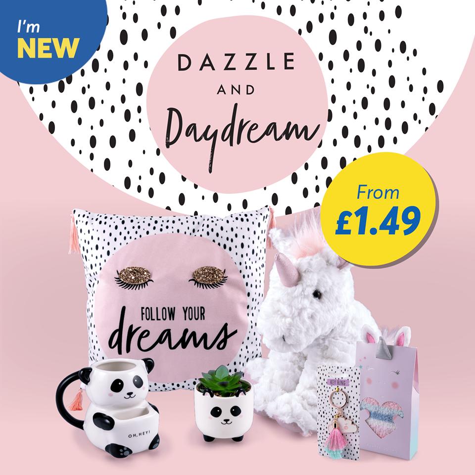 Looking for a gift for someone special? Check out Card Factory's new Dazzle and Daydream range, with gifts from just £1.49!
