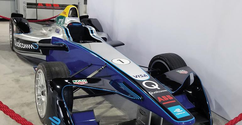 ieee_pes's tweet photo. We're all charged up over this great @tdworldmag article exploring whether #EV technology is paving the way for a #powergrid transition. Why are we excited? Because it includes a great photo of a #FormulaE #racecar from #IEEEPESTD 2018: https://t.co/HMURg7g3rd #electrification https://t.co/8EQRF7Sxh2