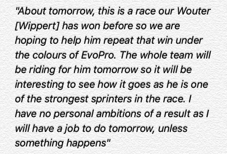 FabioValente147's tweet photo. Don't forget tomorrow is raceday again for our @dairef1996! He will ride the Omloop Mandel (1.1, ๐ง๐ช), a 189km long classic for the sprinters.
What does he expect from it? ๐
Read his pre-race quotes:
#behindhim https://t.co/Ud6jHCGMzS