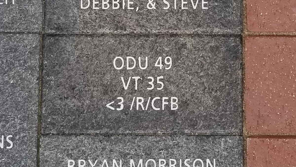 Looks like one of our readers found the new brick at @ODUFootball! 