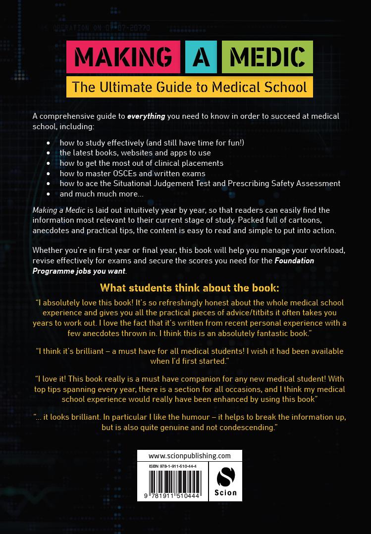 davidbrill's tweet photo. Excited to announce my first book! Making a Medic: The Ultimate Guide to Medical School covers everything you need to know to succeed at #Medschool:  how to study effectively, get the most out of clinical placements, ace your OSCEs, exams &amp; much more! #MedEd #Medicalstudents 1/2 https://t.co/mE0JVHajT9