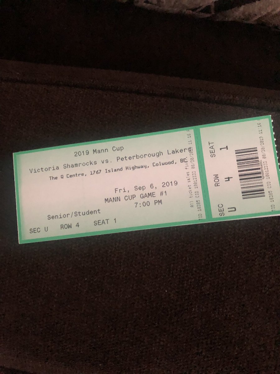 Mr250Bc's tweet photo. Just bought our tickets for the Mann cup!!! Pretty damn excited here #SuperFanShayne #1fan #letsgoshamrocks #CHECKHIM (my new favourite saying he has) #cowbell #BleedGreen one week away!! https://t.co/eyIUllSFyI