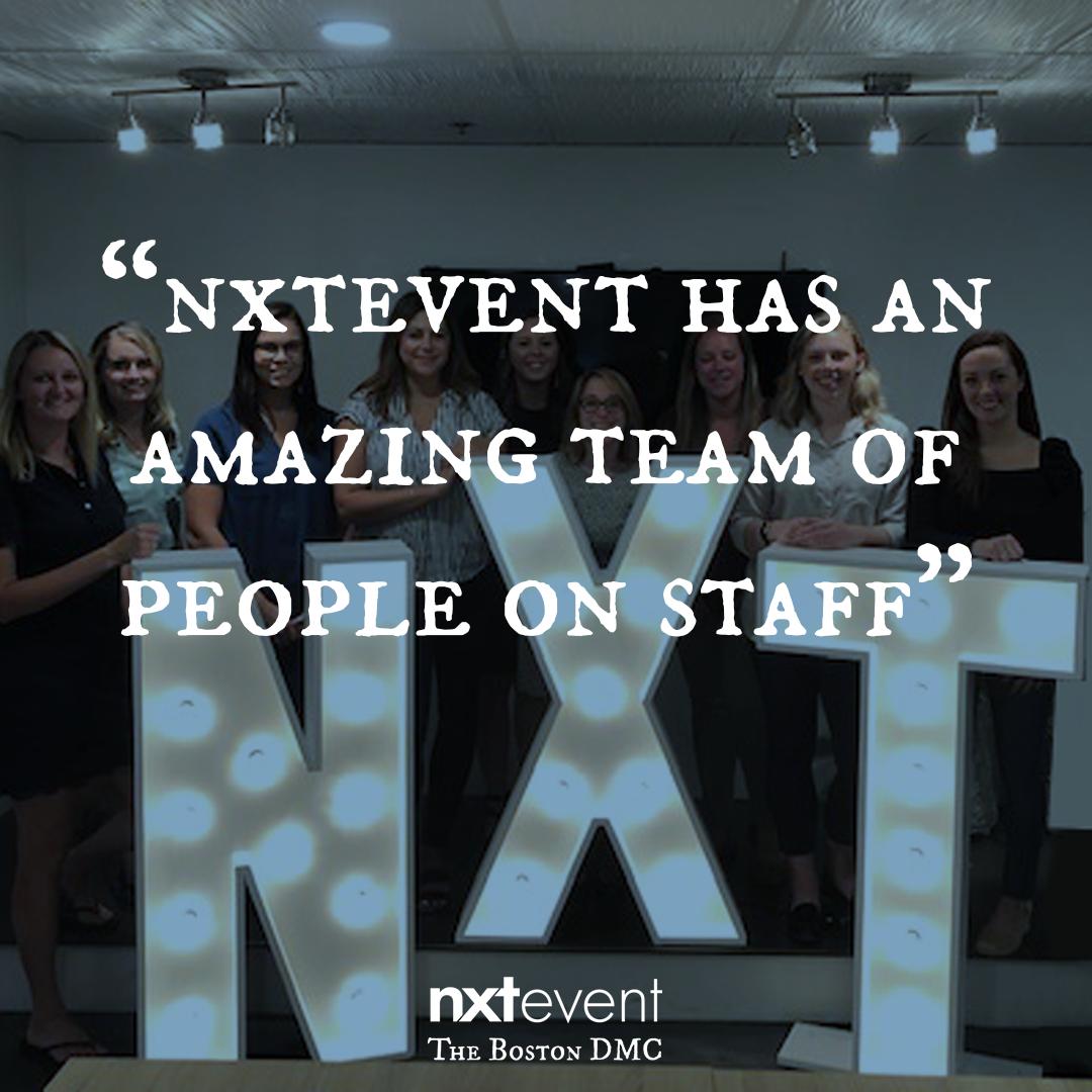 yournxtevent's tweet photo. We think so too! Here at nxtevent it's about people. It's about family.
•
#BostonBornWorldInspired #TheBostonDMC #KudosFriday #dmc #incentive #team #teampic #bostonprof #awardwinningteam #eventplanner #meetingplanner https://t.co/t08jOTBk7u