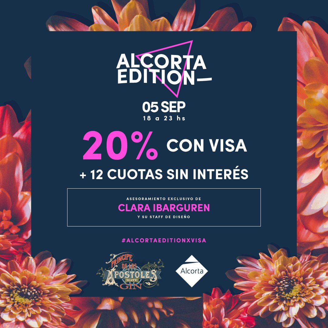 Clara Ibarguren (@claraibarguren) on Twitter photo 05 SEP > ALCORTA EDITION
20% OFF con VISA
Asesoramiento exclusivo de Clara Ibarguren y su staff de diseño.
<a href="/AlcortaShopping/">Alcorta Shopping</a> <a href="/Apostolesgin/">Príncipe Apóstoles</a> 05 SEP > ALCORTA EDITION
20% OFF con VISA
Asesoramiento exclusivo de Clara Ibarguren y su staff de diseño.
<a href="/AlcortaShopping/">Alcorta Shopping</a> <a href="/Apostolesgin/">Príncipe Apóstoles</a>