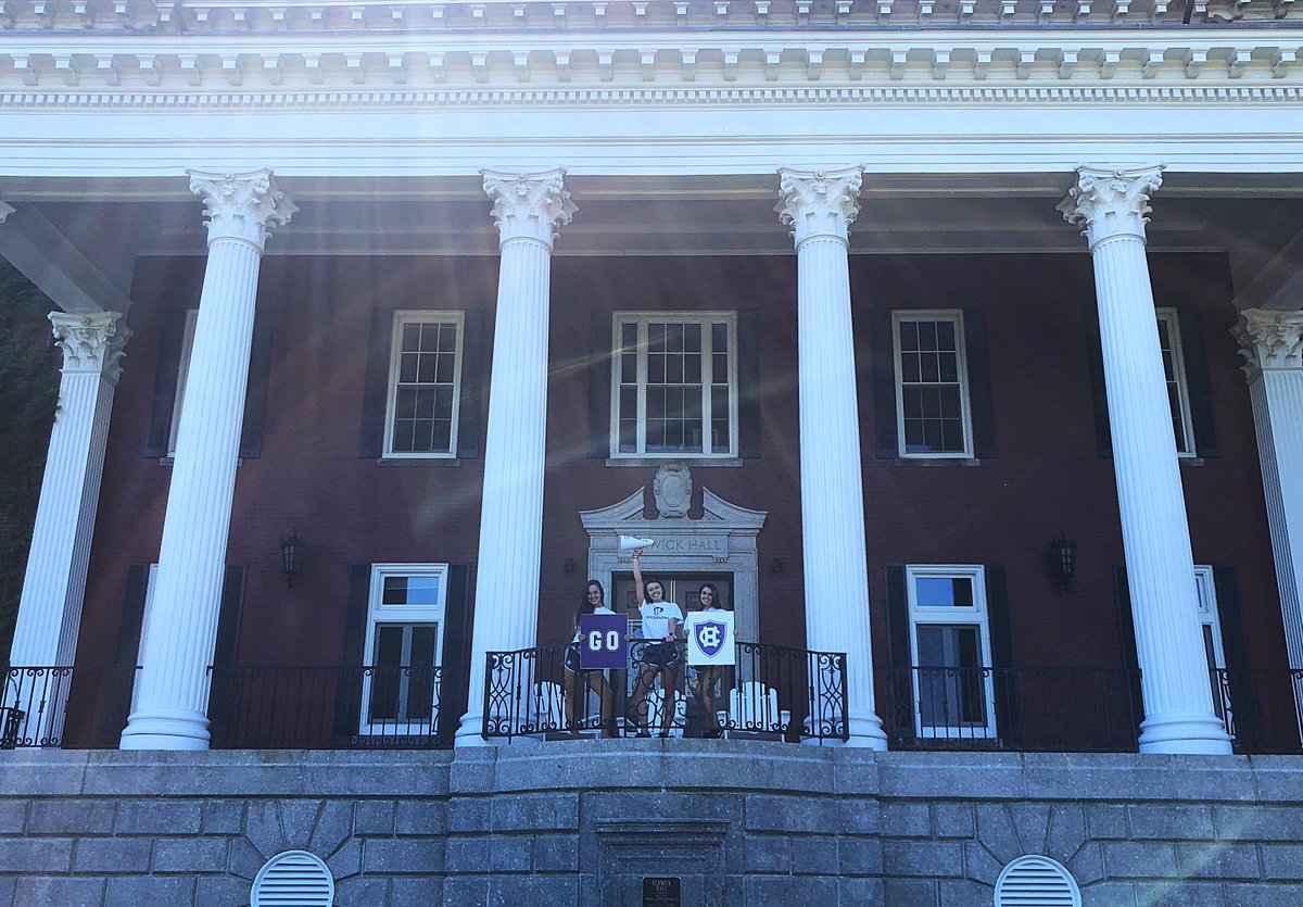 GoHolyCross's tweet photo. It's move in day and our student-athletes made stops around some of their favorite spots on campus to welcome #HolyCross2023 https://t.co/ywNRjDgshF
