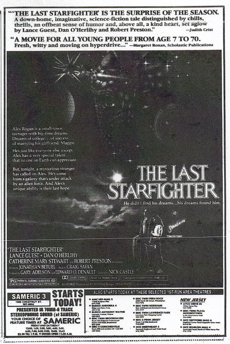 The Last Starfighter Original 1984 Movie Print Ad 