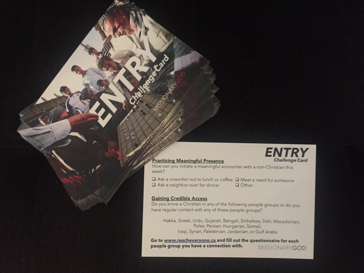 SebaToronto's tweet photo. Our Entry Challenge cards are in and ready to go this Sunday at @FP_Church ! We're going to share how missionaries all over the world go about doing the #MissionaryTask and how we can commit to it locally. https://t.co/q2XAg5A1bx