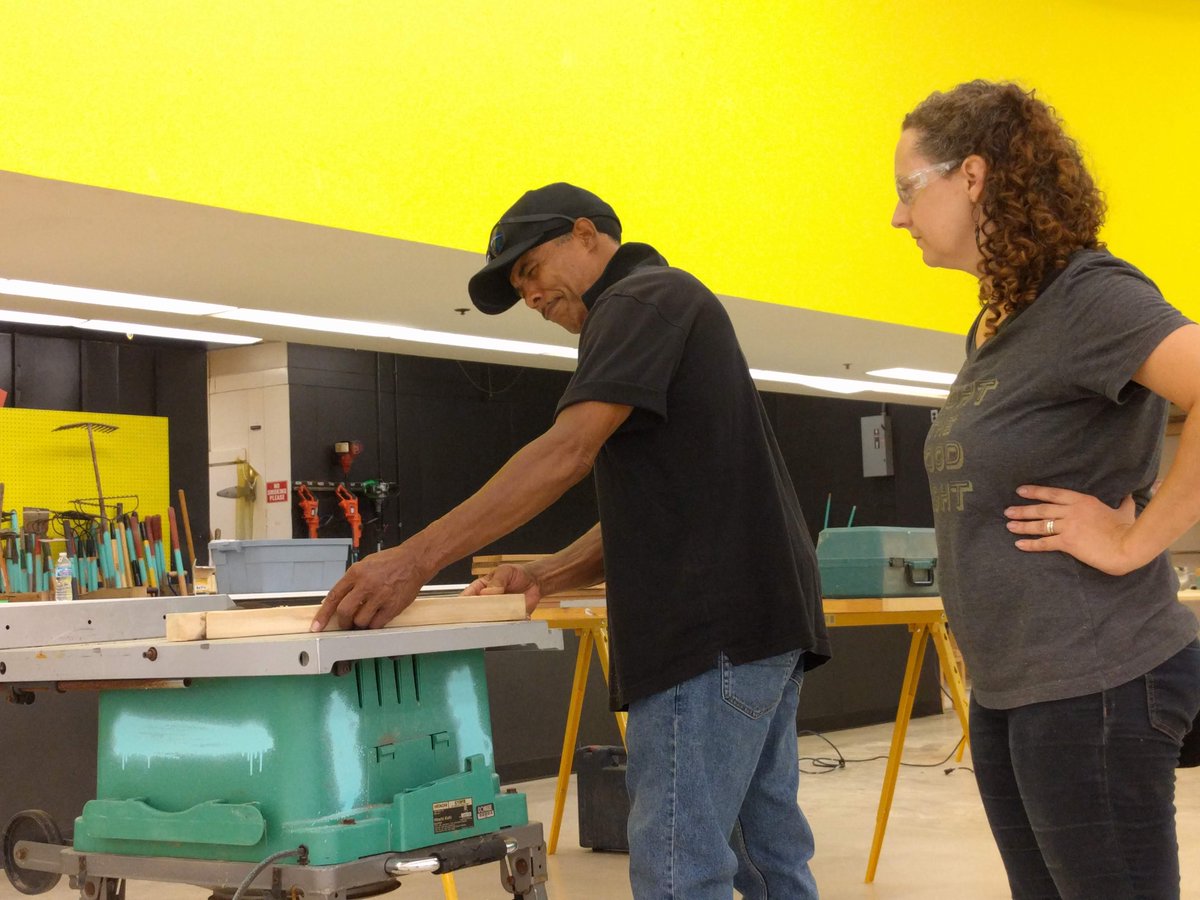 CoMADE (@comadecincy) on Twitter photo Darnold Hill of Unique Wood Solutions was helping @paperacorn with her <a href="/BLINKcincy/">BLINK Cincinnati</a> project at the Tool Library this week. Come visit 3-7 PM Wed-Fri, and 10-1 Saturdays. Darnold Hill of Unique Wood Solutions was helping @paperacorn with her <a href="/BLINKcincy/">BLINK Cincinnati</a> project at the Tool Library this week. Come visit 3-7 PM Wed-Fri, and 10-1 Saturdays.