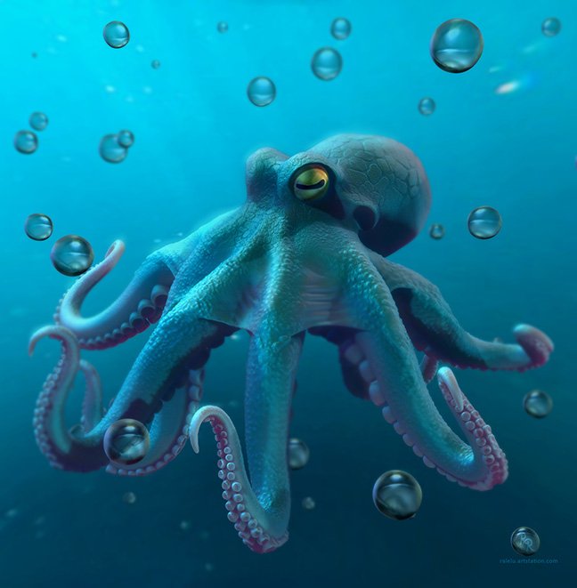 RayRo_Art's tweet photo. I did a thing and you can see it here: https://t.co/G8wwCzlxWc  The outcome of my first online course at @cgmasteracademy hosted by @pavmike. I really enjoyed getting more familiar with ZBrush and all its possibilities. (Hashtags incoming #LearningZBrush #octopus #3Dartist ) https://t.co/0BpKBBUSWs