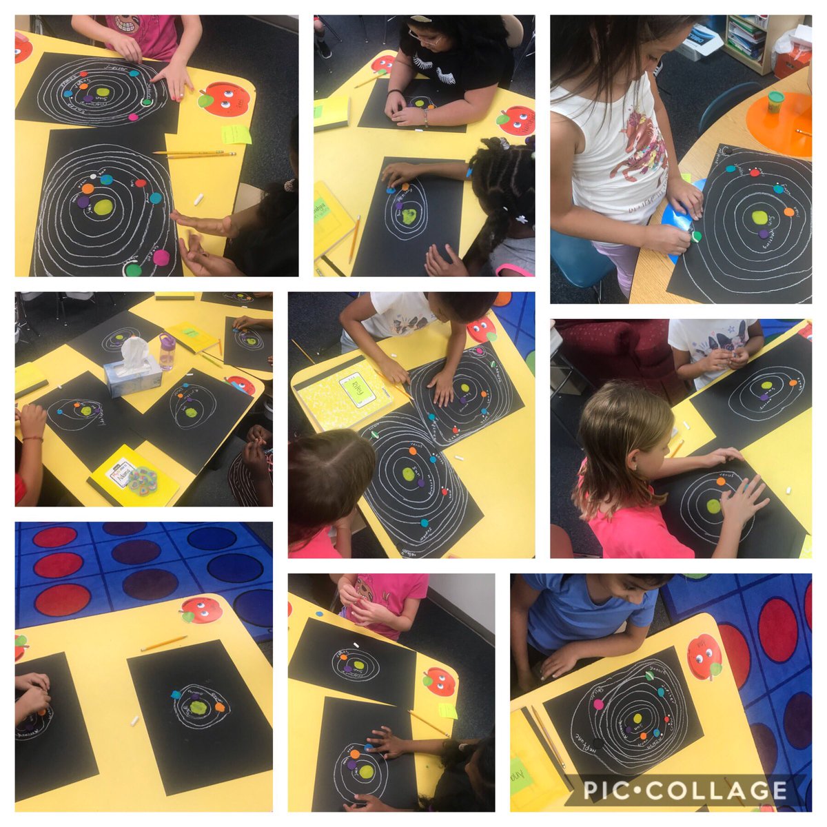 MrsVolland's tweet photo. Making the Solar system with playdoh. Who says learning the orders of planets needs to be boring? π #FavoriteLesson #ArtInScience @k8edemcio @JenaKehler https://t.co/e1eOsE53m4