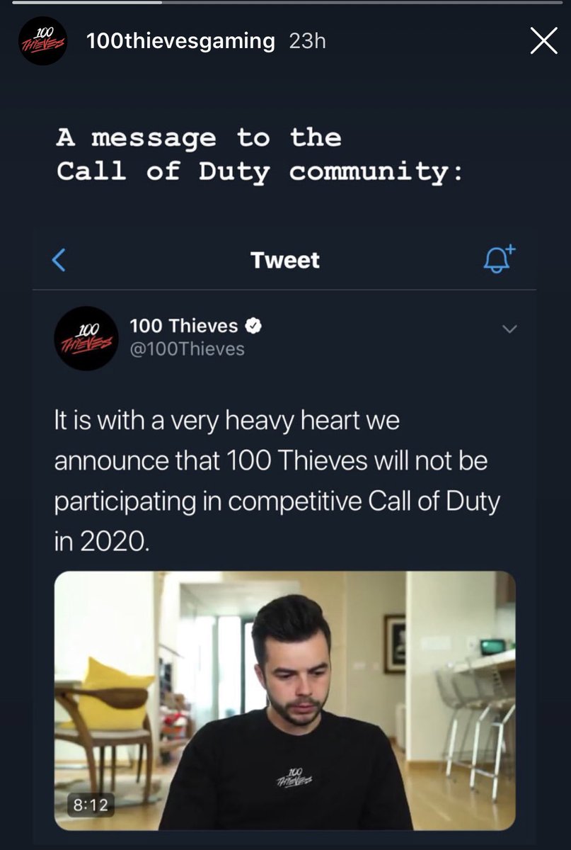 2DeFGaming's tweet photo. Oh wow... Didn’t see this coming 😳 I hate to hear this about @100Thieves You guys can can check out the announcement here: https://t.co/8hVRSdSsul #2DeF #gaming #COD #CWL #100thieves #esports https://t.co/WBBabiZIv9